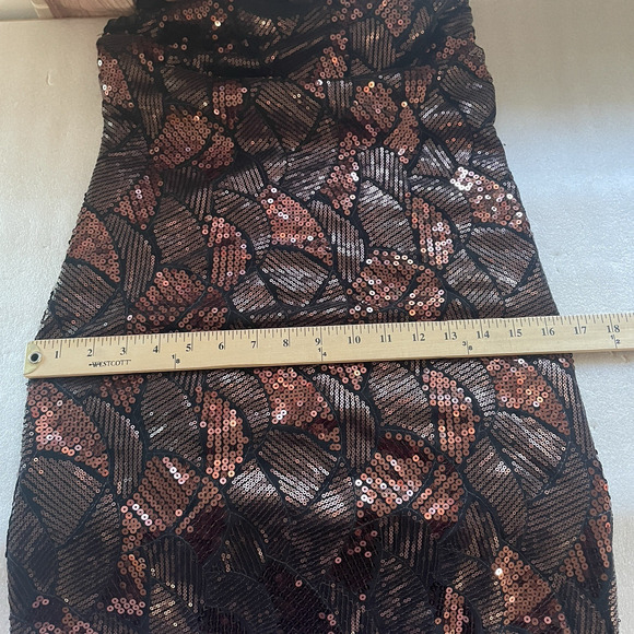 Chelsea Violet Sequin Dress Women Small Brown Sleeveless Racerback Festive Party - Picture 9 of 11